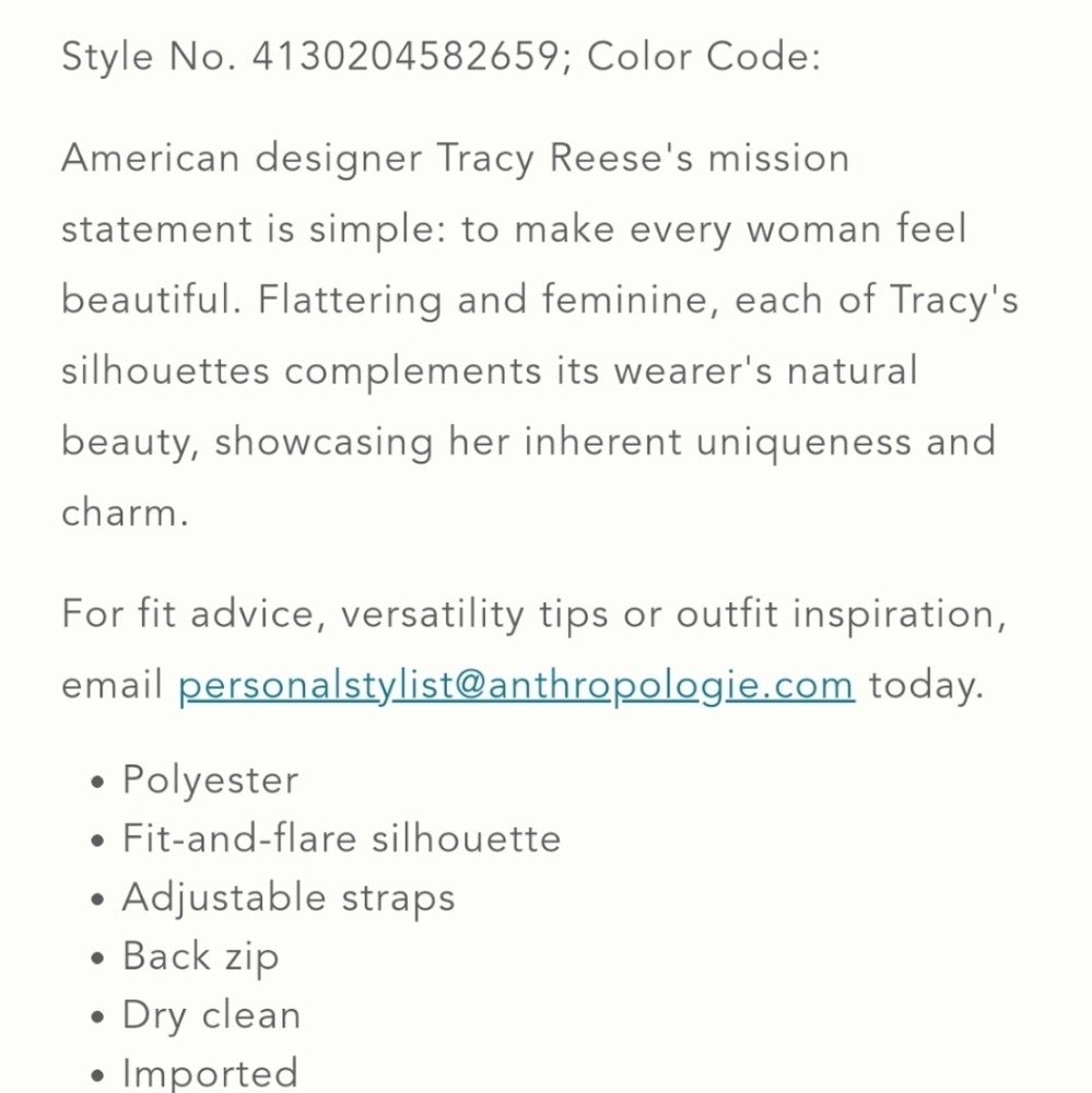 New Anthropologie Livana Dress by Tracy Reese - Picture 4 of 5